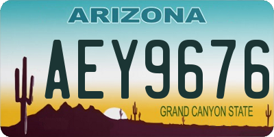 AZ license plate AEY9676