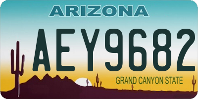 AZ license plate AEY9682