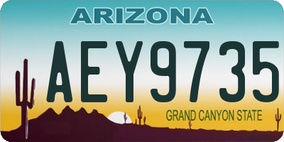 AZ license plate AEY9735