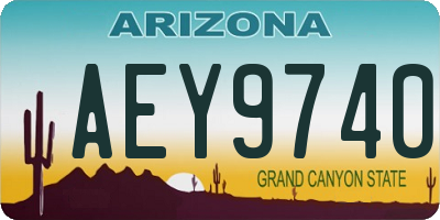 AZ license plate AEY9740