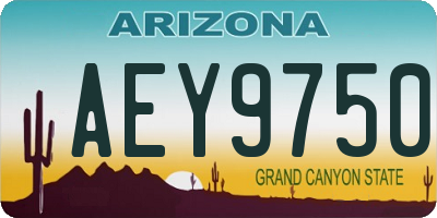 AZ license plate AEY9750