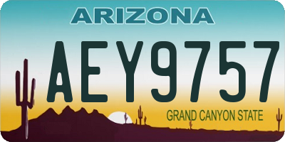 AZ license plate AEY9757