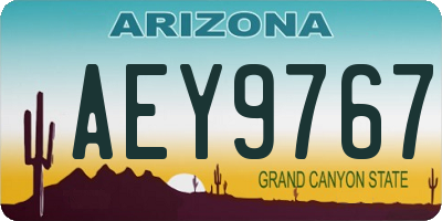 AZ license plate AEY9767