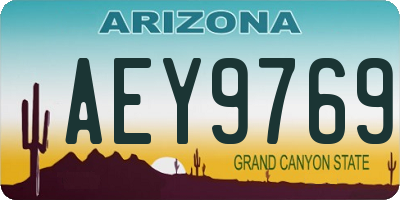 AZ license plate AEY9769