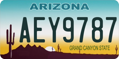 AZ license plate AEY9787