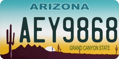 AZ license plate AEY9868