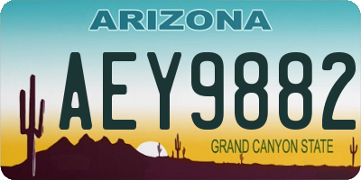 AZ license plate AEY9882