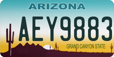 AZ license plate AEY9883