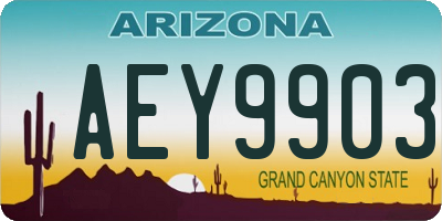 AZ license plate AEY9903