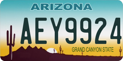 AZ license plate AEY9924