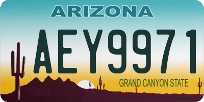 AZ license plate AEY9971