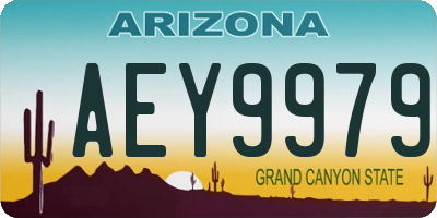 AZ license plate AEY9979