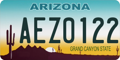 AZ license plate AEZ0122