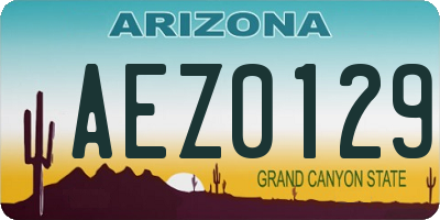 AZ license plate AEZ0129
