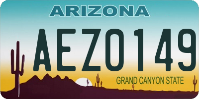 AZ license plate AEZ0149