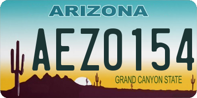 AZ license plate AEZ0154