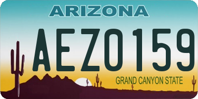 AZ license plate AEZ0159