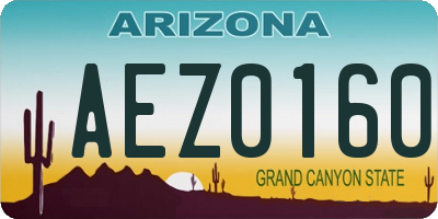 AZ license plate AEZ0160