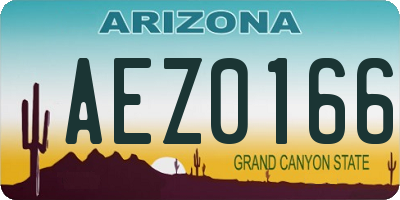 AZ license plate AEZ0166