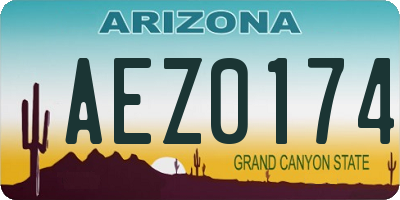 AZ license plate AEZ0174