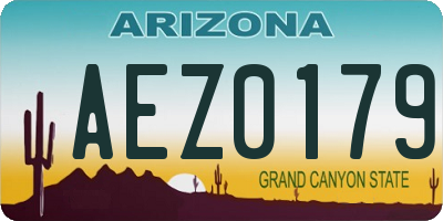 AZ license plate AEZ0179