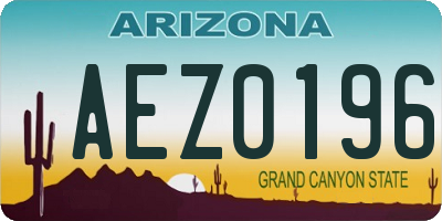 AZ license plate AEZ0196
