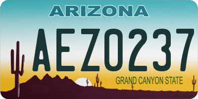 AZ license plate AEZ0237