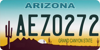 AZ license plate AEZ0272