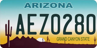 AZ license plate AEZ0280