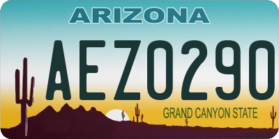 AZ license plate AEZ0290