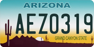 AZ license plate AEZ0319