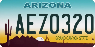 AZ license plate AEZ0320