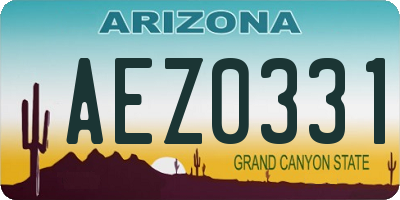 AZ license plate AEZ0331