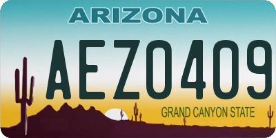 AZ license plate AEZ0409