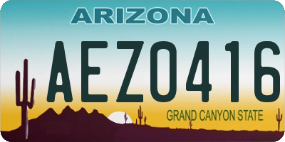 AZ license plate AEZ0416