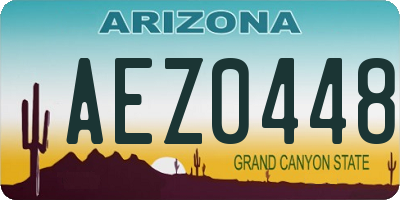 AZ license plate AEZ0448