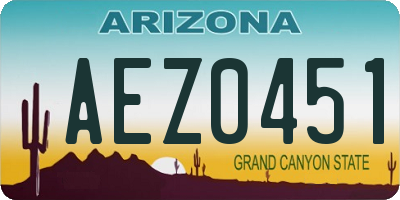 AZ license plate AEZ0451