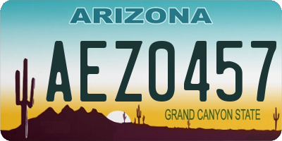 AZ license plate AEZ0457