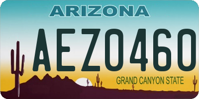 AZ license plate AEZ0460