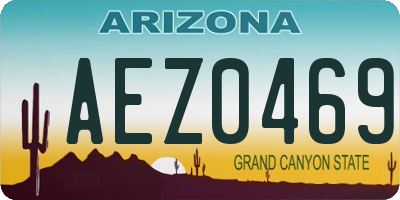 AZ license plate AEZ0469
