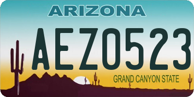 AZ license plate AEZ0523