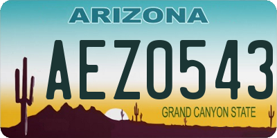AZ license plate AEZ0543