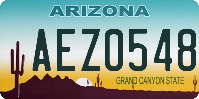 AZ license plate AEZ0548