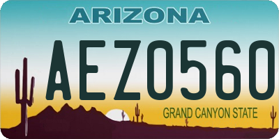 AZ license plate AEZ0560