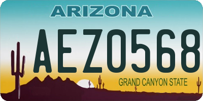 AZ license plate AEZ0568