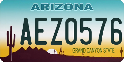 AZ license plate AEZ0576