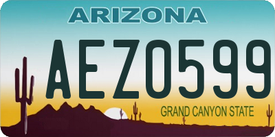 AZ license plate AEZ0599