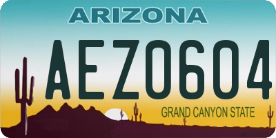 AZ license plate AEZ0604