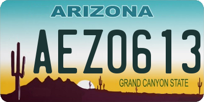 AZ license plate AEZ0613