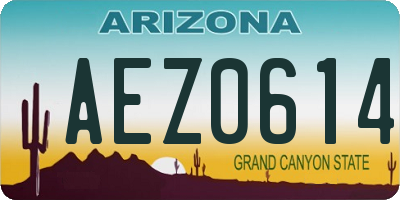 AZ license plate AEZ0614